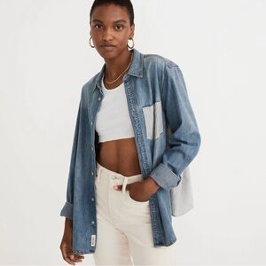 Madewell Rentrayage women’s up cycled denim shirt